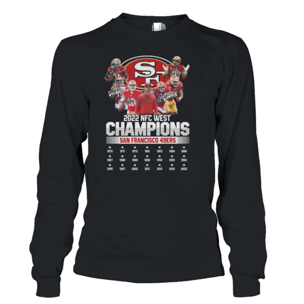 Official san francisco 49ers 2023 NFC west champions team player shirt,  hoodie, sweater, long sleeve and tank top