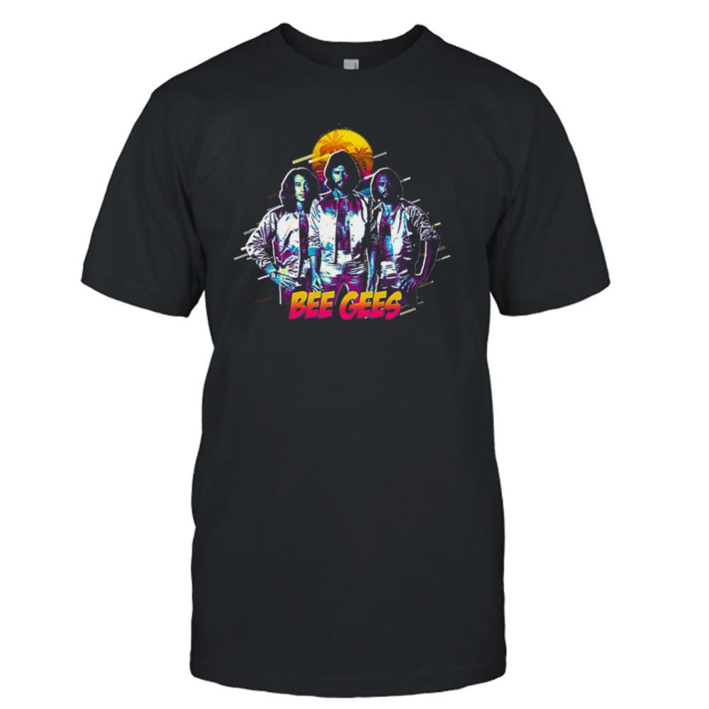 Sunset Retro Bee Gees Band shirt