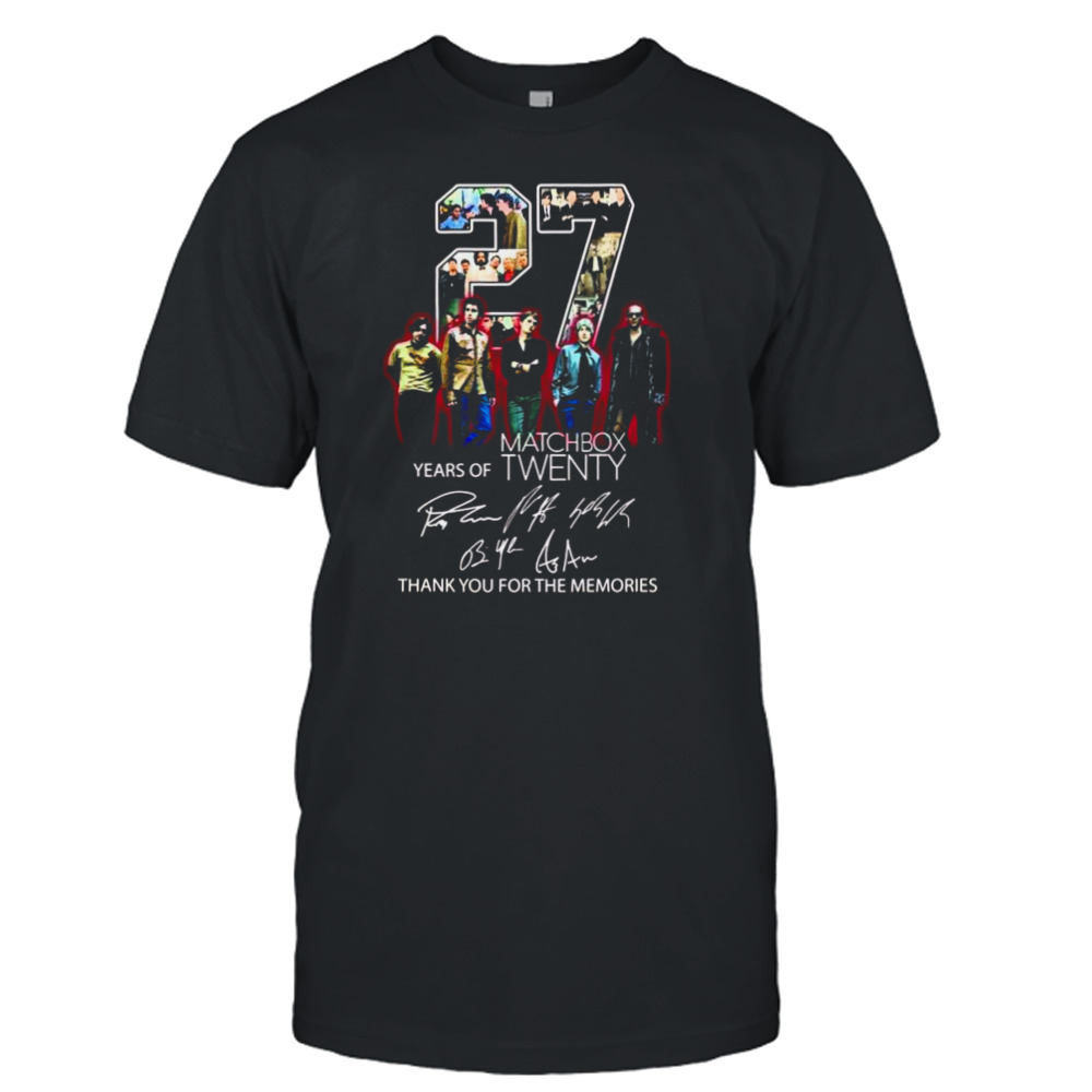 25 Years Of Matchbox Twenty Thank You For The Memories With Signatures Shirt