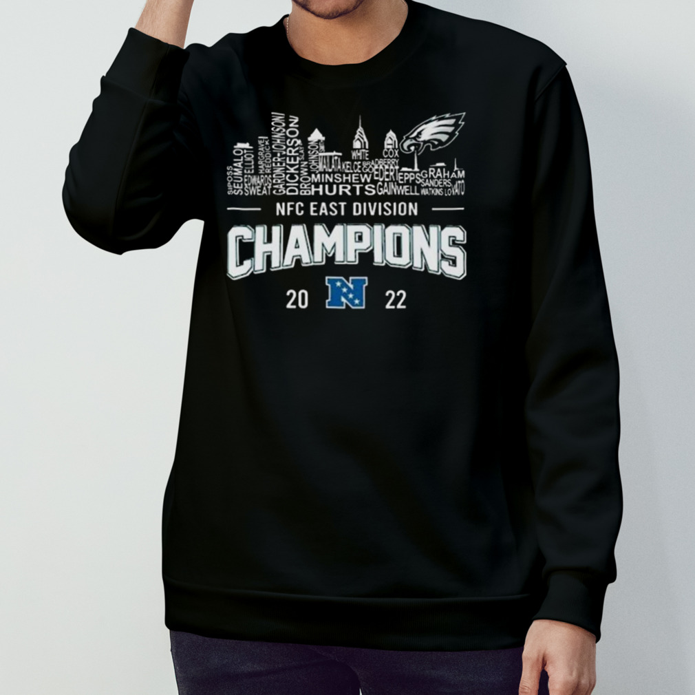 2022 NFC East Champions Philadelphia Eagles Skyline Unisex T-Shirt