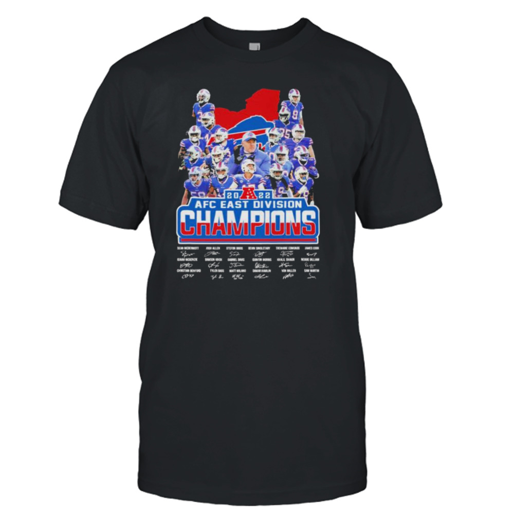 Buffalo Bills 2022 AFC East Division Champions signatures shirt