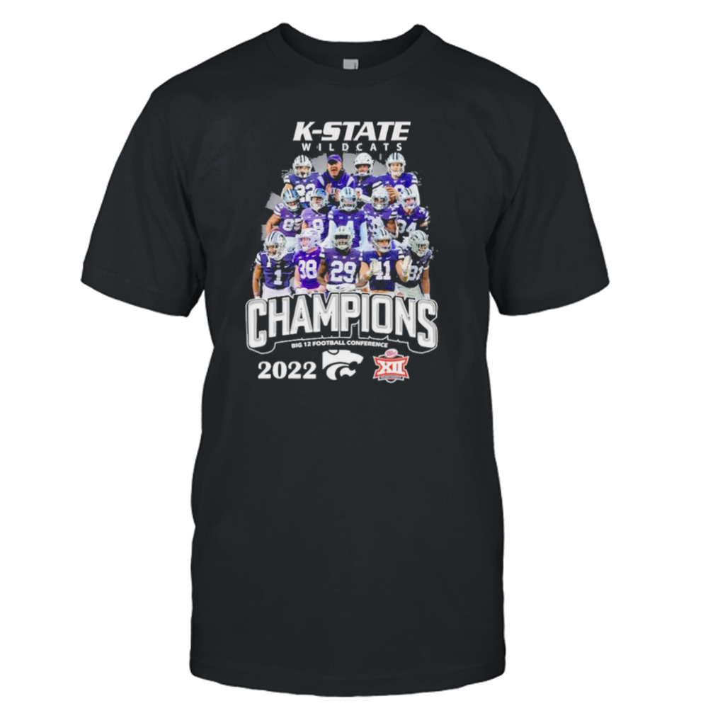 K-state Wildcats 2022 Champions Big 12 Football Conference Shirt