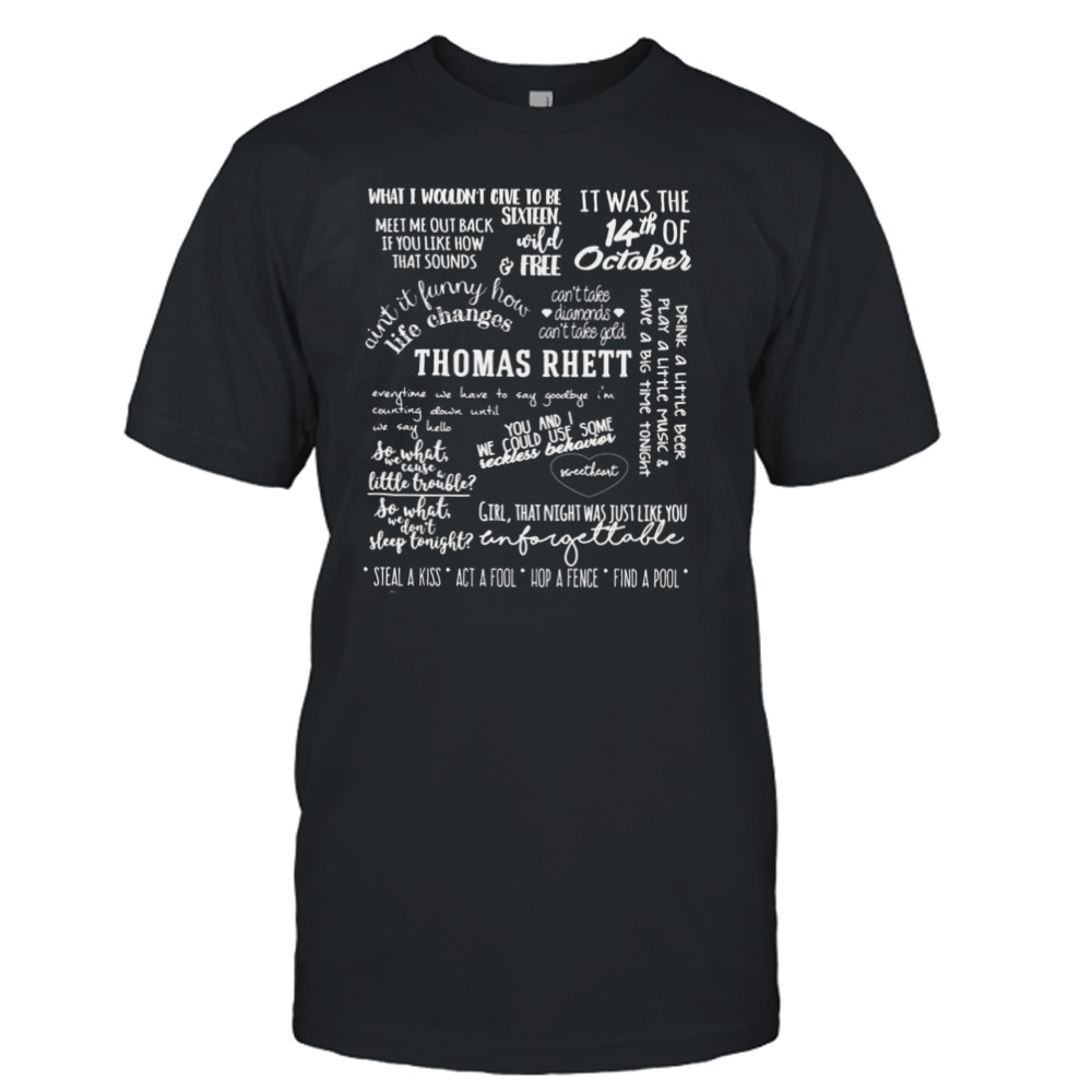 Life Changes Album Lyrics 87 Thomas Rhett shirt