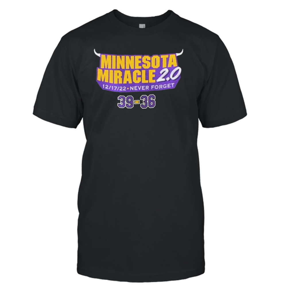 Minnesota Miracle 2 0 2022 Never Forget 39-36 Shirt