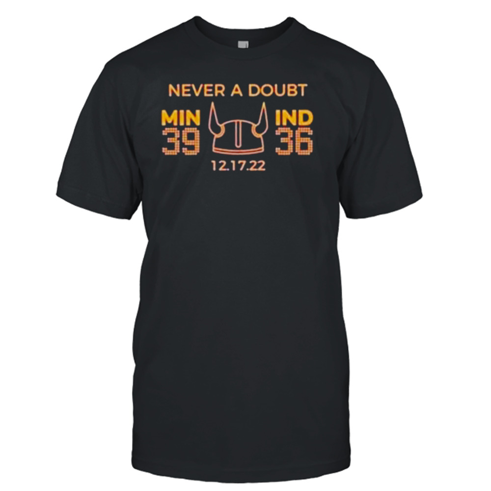 Minnesota Vikings Never A Doubt Win 39 Ind 36 Shirt