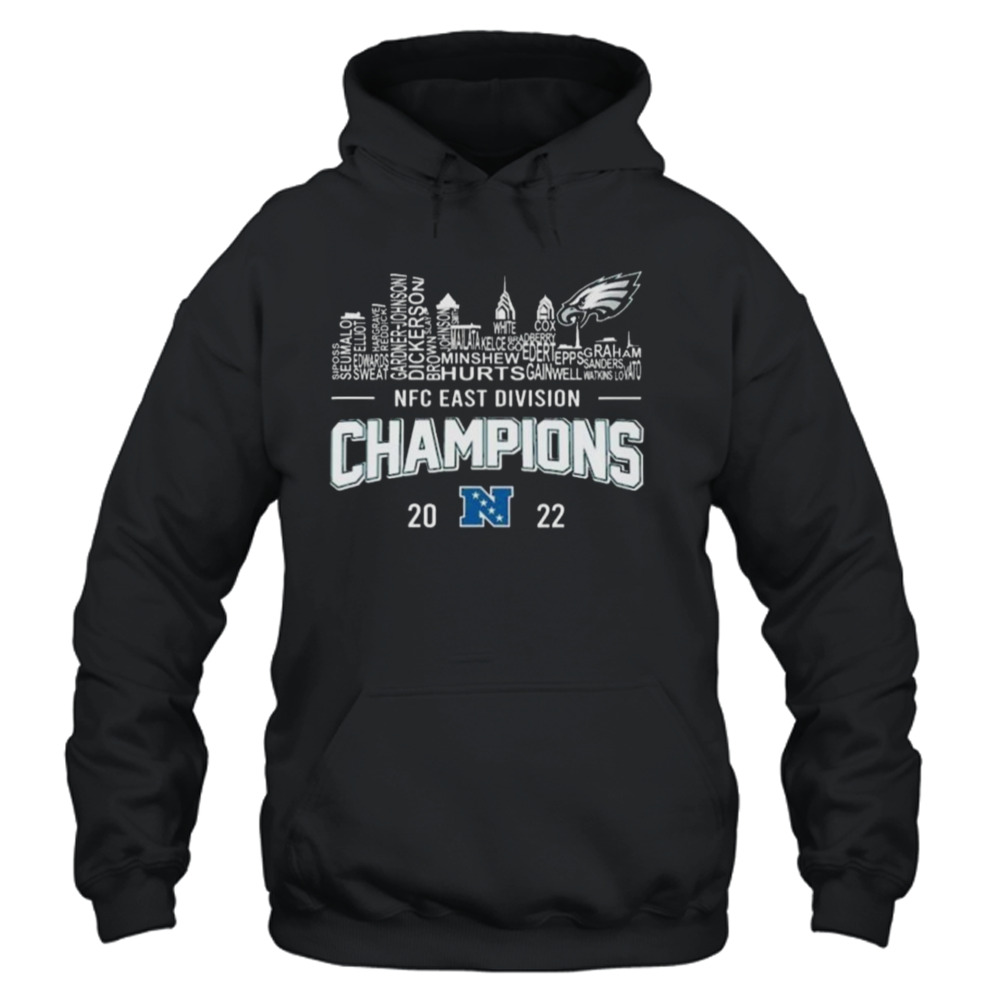 2022 NFC East Champions Philadelphia Eagles Skyline Shirt, hoodie