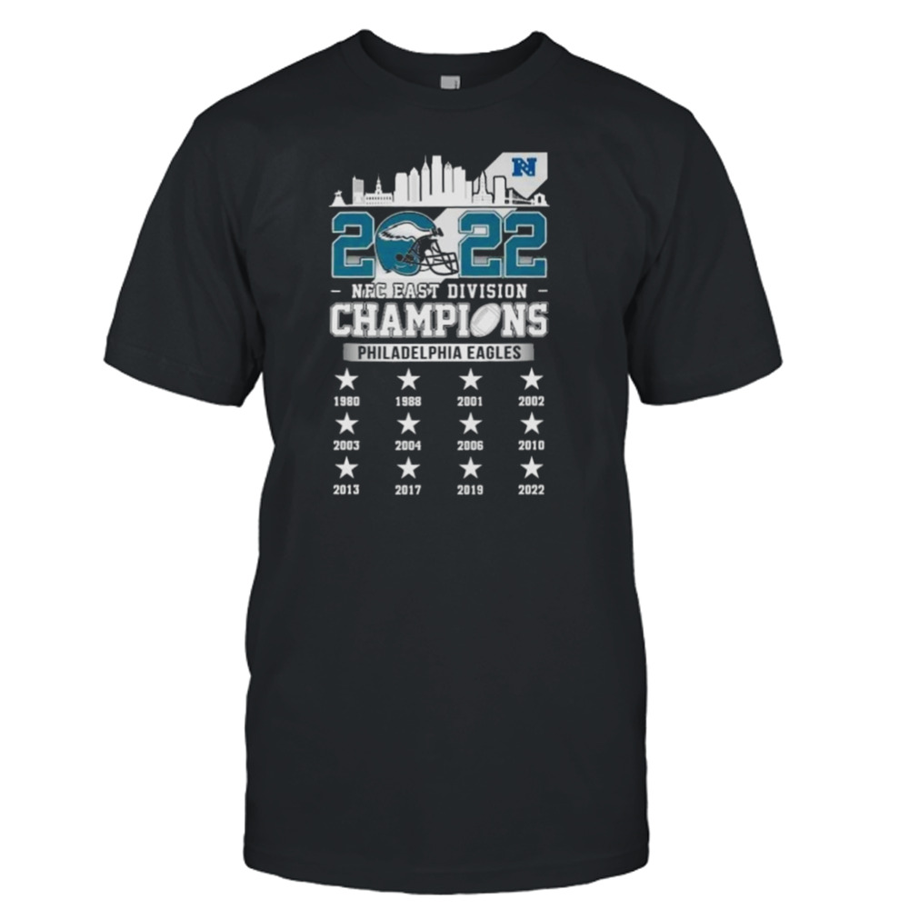 Philadelphia Eagles Skyline 2022 NFC East Division Champions Shirt