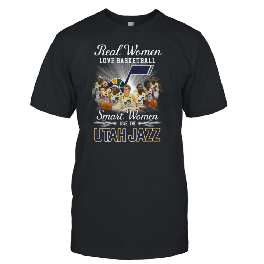 Real Women Love Basketball Smart Women Love The Utah Jazz Signatures shirt