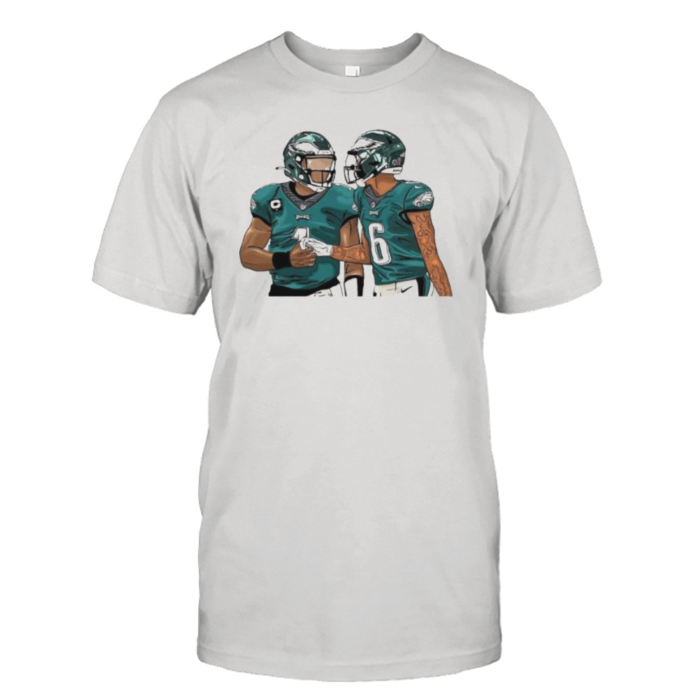 jalen Hurts and DeVonta Smith Philadelphia Eagles football shirt