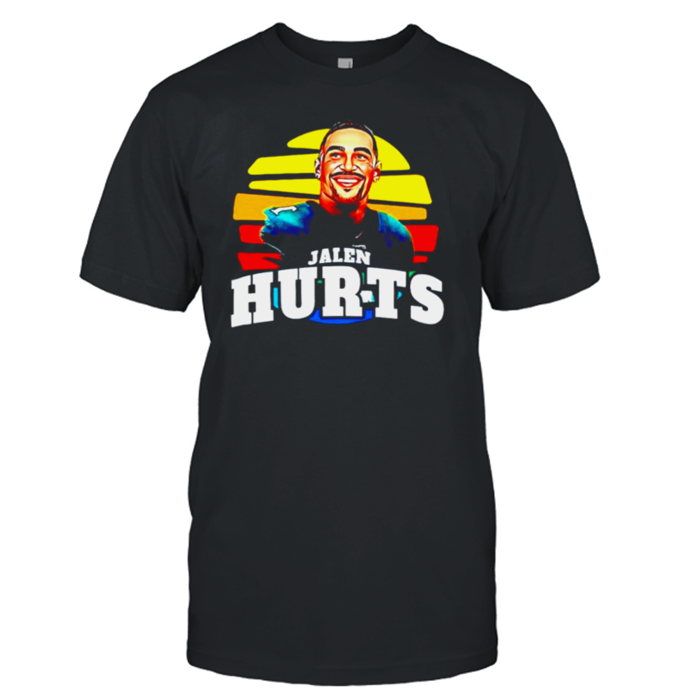 philadelphia Eagles Jalen Hurts smiling retro fanart shirt