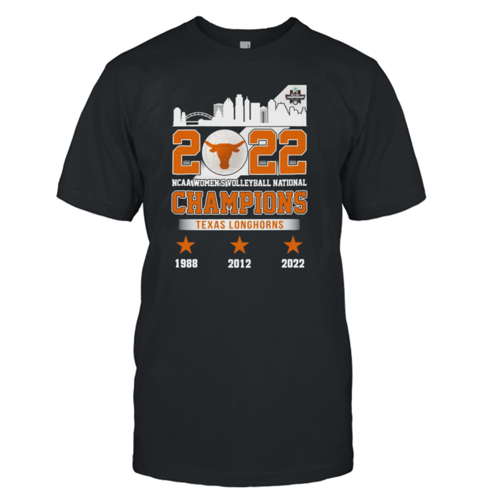 2022 NCAA Women’s Volleyball National Champions Texas Longhorn Skyline Shirt