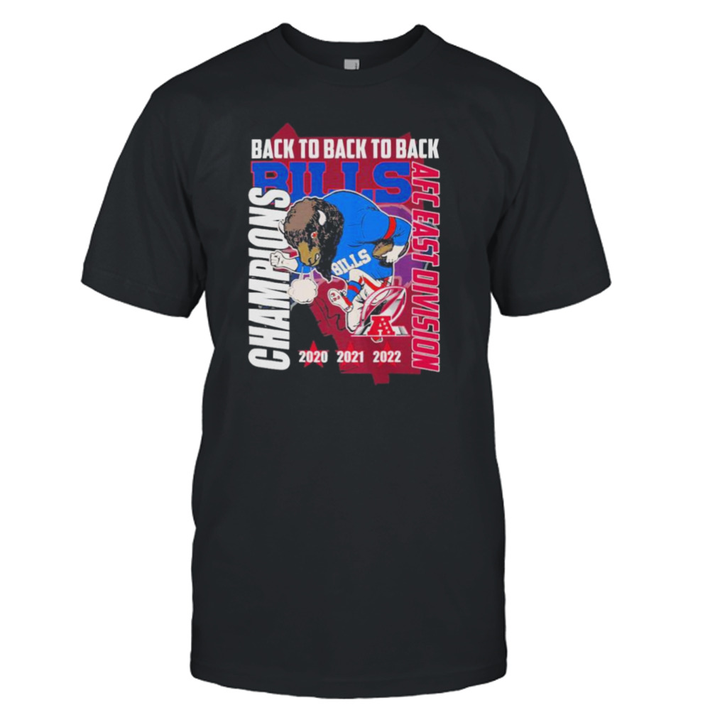 Buffalo Bills Back to Back AFC East Division Champions 2020 2021 2022 shirt