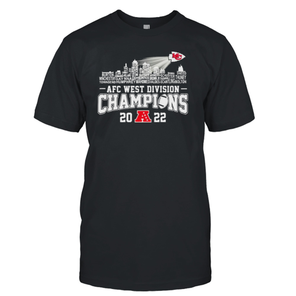 Chiefs Team Skyline AFC West Division Champions 2022 Shirt