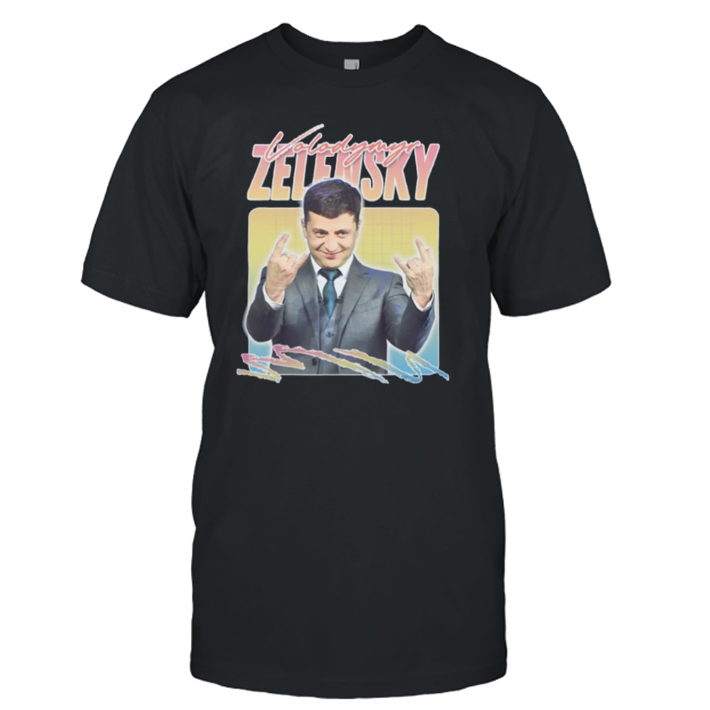 Funny Retro Graphic Of Ukrainian President Volodymyr Zelensky shirt