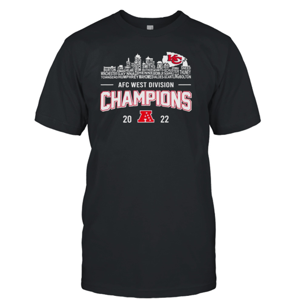 Kansas City Chiefs Team Players 2022 AFC West Division Champions Shirt