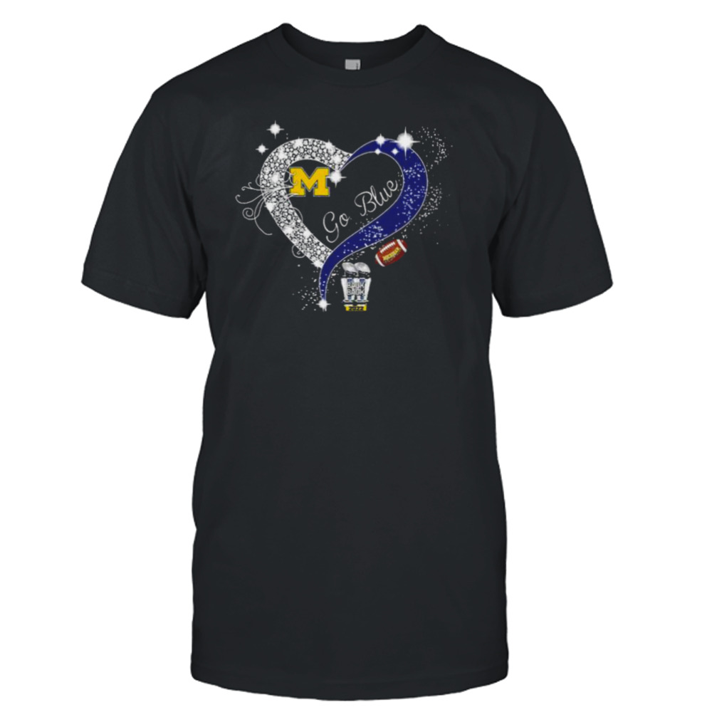 Michigan Wolverines go blue back back 2022 Heart shirt