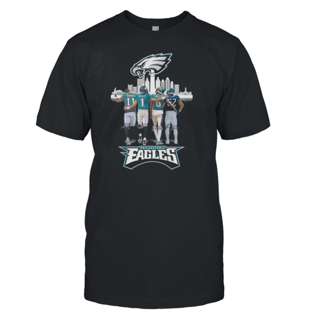 Philadelphia eagles brown hurt smith signatures 2023 shirt