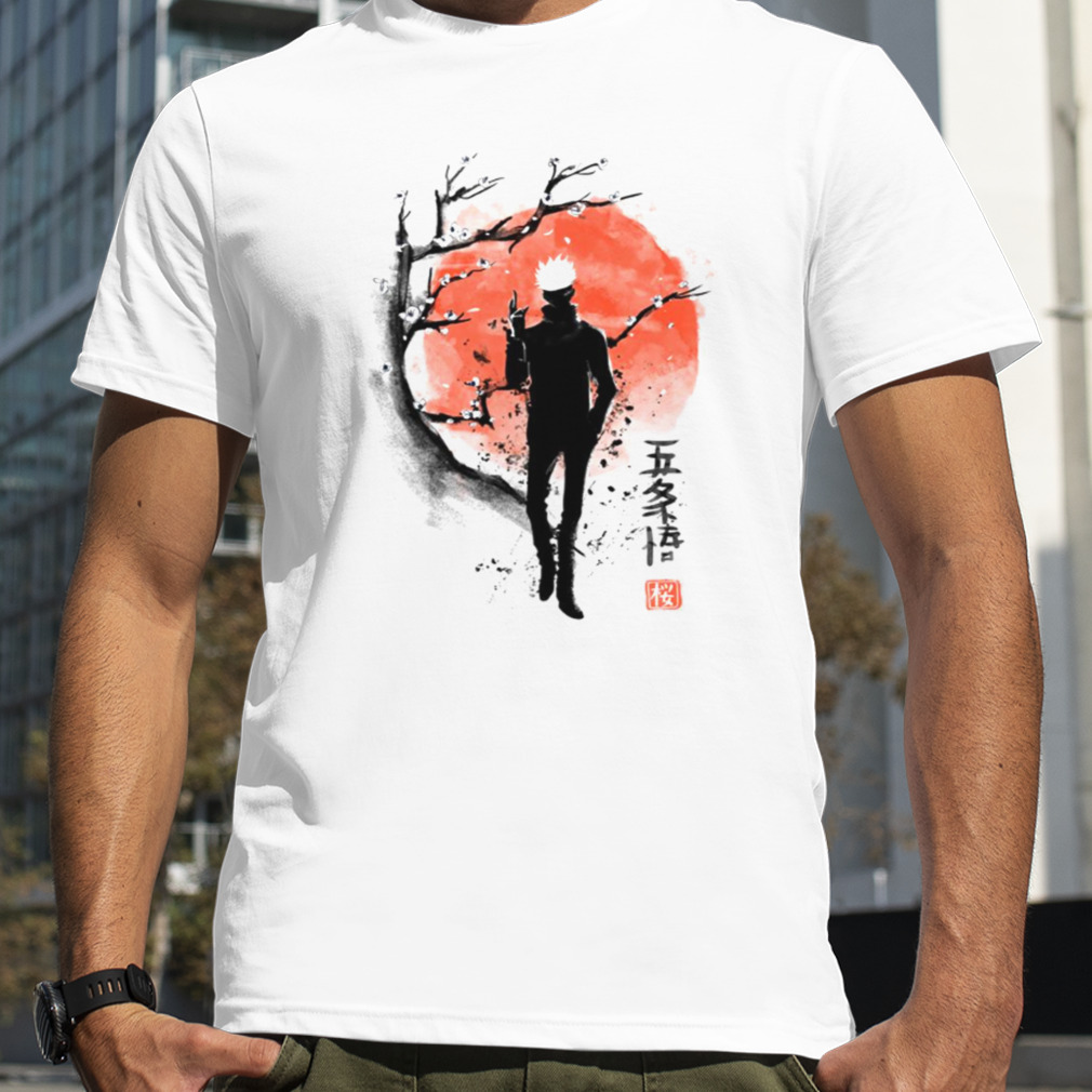 Sorcerer Gojo Satoru At Sakura Tree Jujutsu Kaisen Anime Netflix shirt