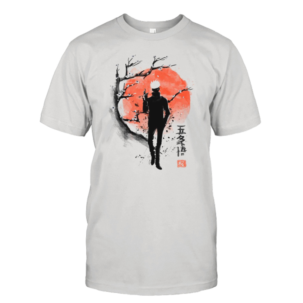 Sorcerer Gojo Satoru At Sakura Tree Jujutsu Kaisen Anime Netflix shirt