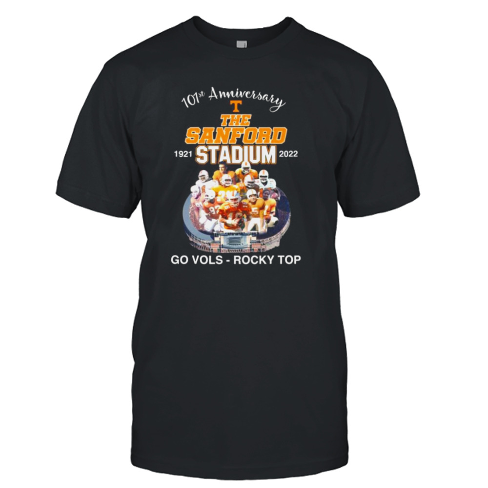 Tennessee Volunteers 101st anniversary 1921 2022 the sanford stadium go vols rocky top shirt