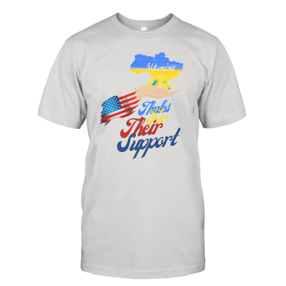 Thanks Americans For Their Support I Stand With Ukraine Ukraine Flag Fist Fight Like Ukraine shirt