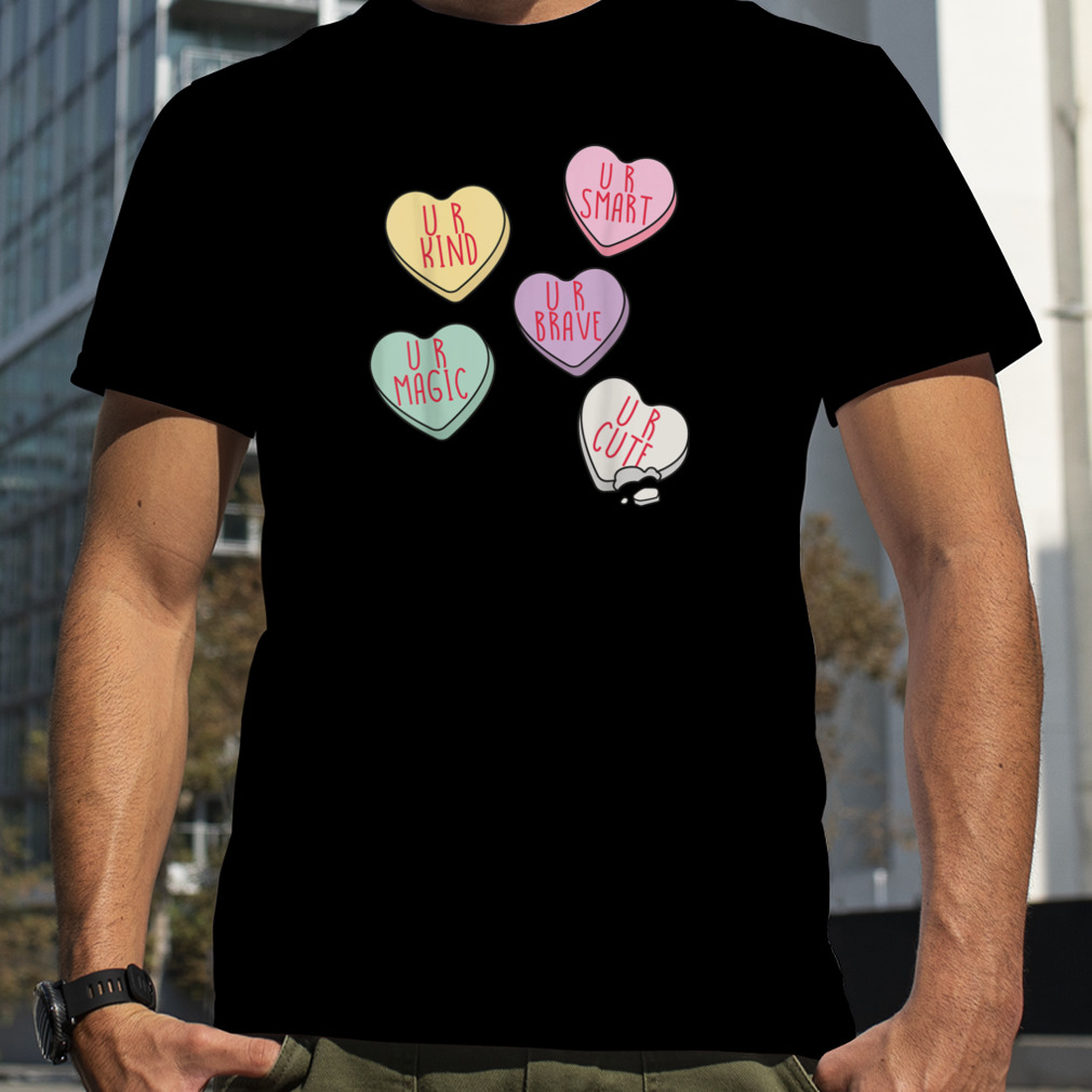 Affirmation Hearts Cute Vintage Valentine Sweet Candy Retro T-Shirt B0BR4ZF3DR