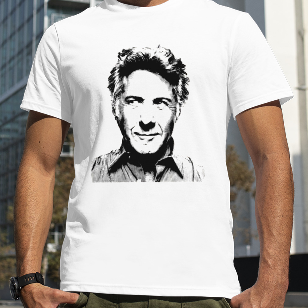 Black & White Portrait Linocut Of Dustin Hoffman shirt