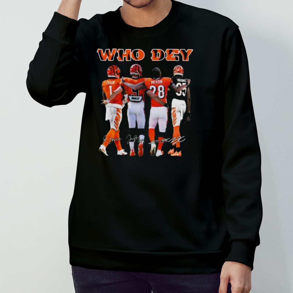 Cincinnati Bengals Who Dey Chase Mixon Signatures 2023 Unisex T