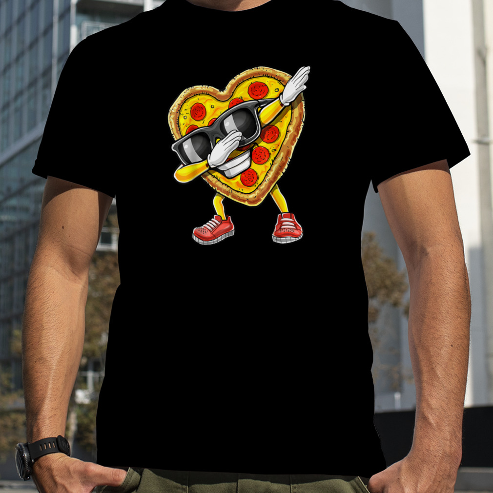Funnys Dabbings Pizzas Valentines'ss Days Pizzas Hearts Lovers T-Shirts B0BR4ZP1TYs