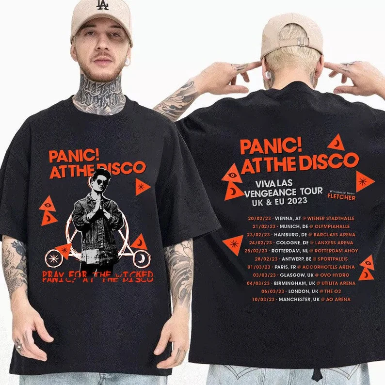 Panic At The Disco Tour 2023 Shirt, Viva Las Vengeance Tour Shirt, Panic at the Disco tour 2023 Gift For Fan, Rock Band Shirt
