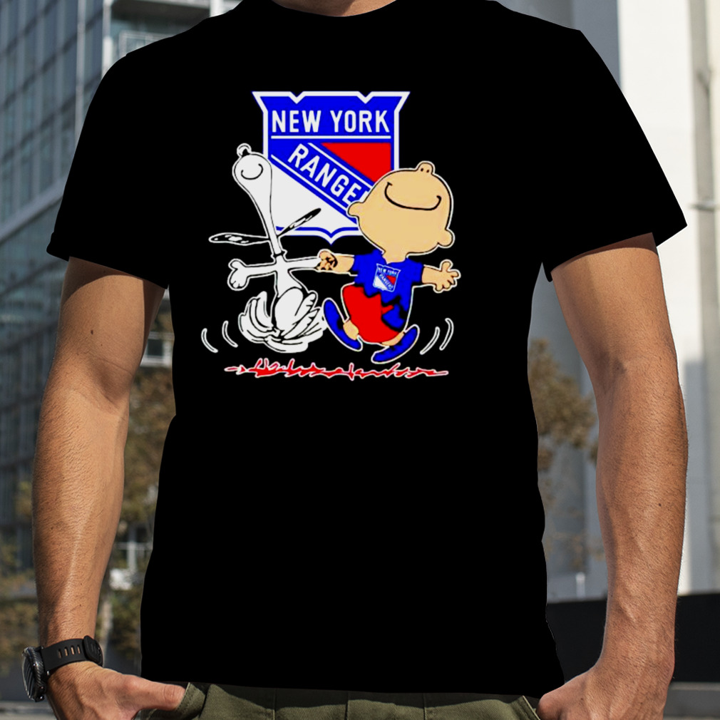 new York Rangers Snoopy and Charlie Brown dancing shirt