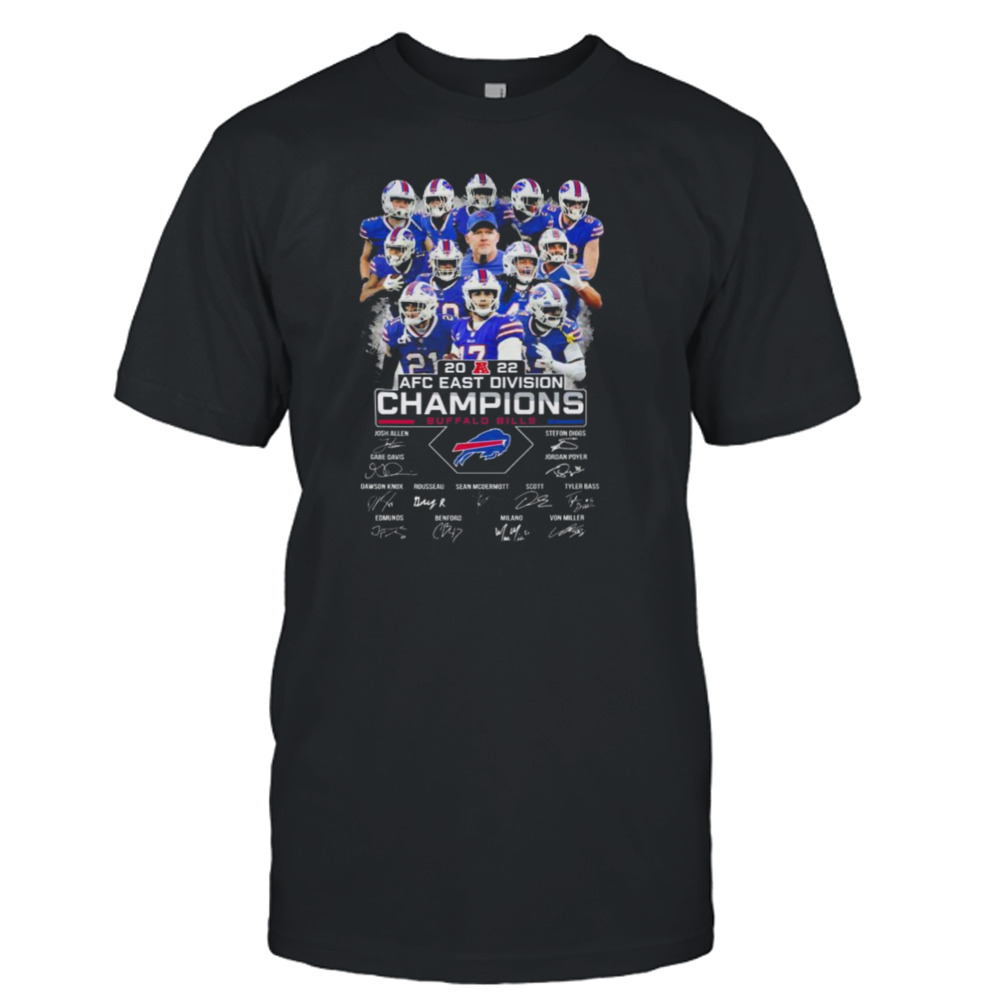 2022 Nfc East Division Champions Buffalo Bills Signatures Shirt - Hersmiles  in 2023