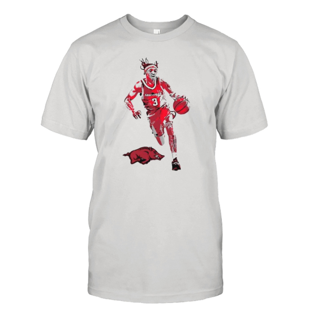 Arkansas Basketball Nick Smith Jr Dribble Shirt