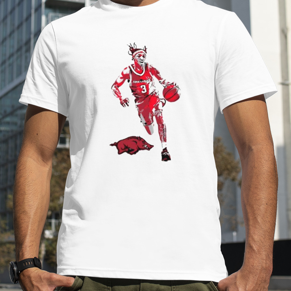 Arkansas Basketball Nick Smith Jr Dribble Shirt
