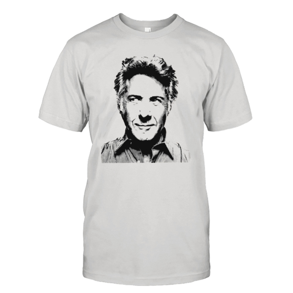 Black & White Portrait Linocut Of Dustin Hoffman shirt