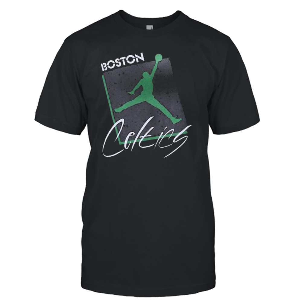 Boston celtics jordan brand courtside max 90 vintage wash statement shirt