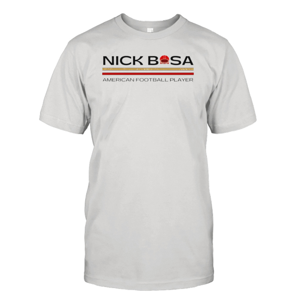 Classic American Football Player Nick Bosa Helmet Design shirt