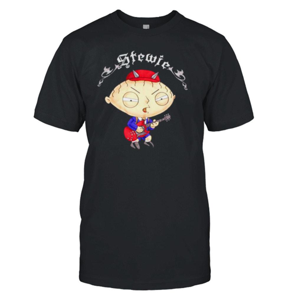 Family Guy Stewie As Angus Young AC DC Shirt