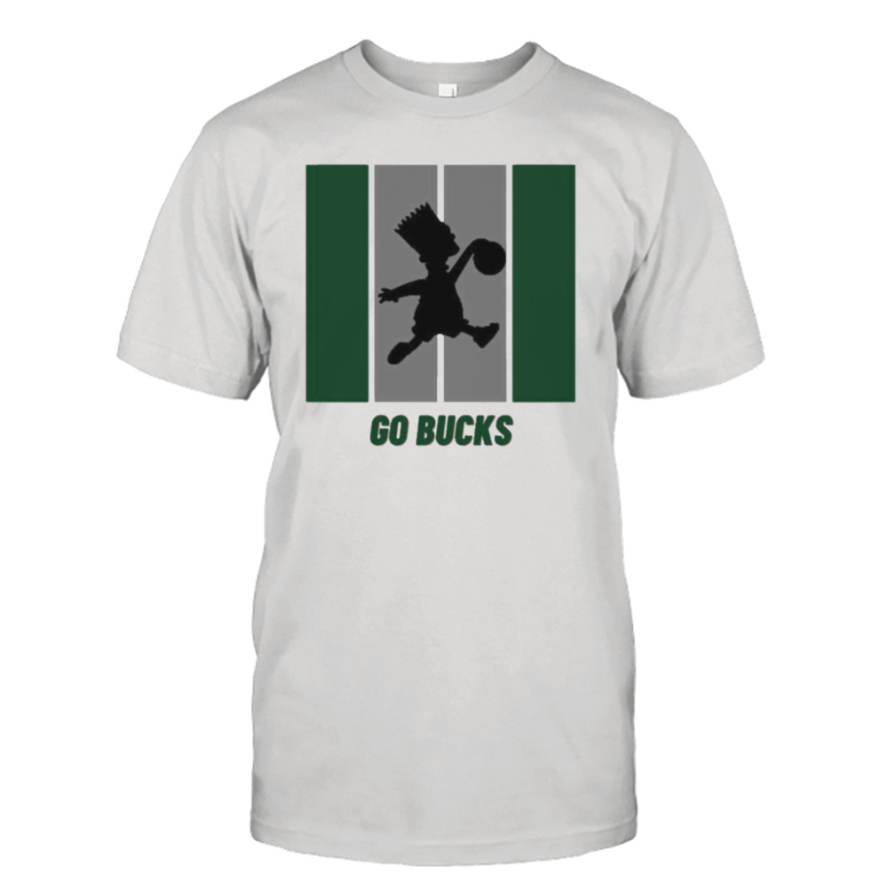 Go Bucks Air Bart The Simpsons Basketball Team Milwaukee Bucks Funny shirt