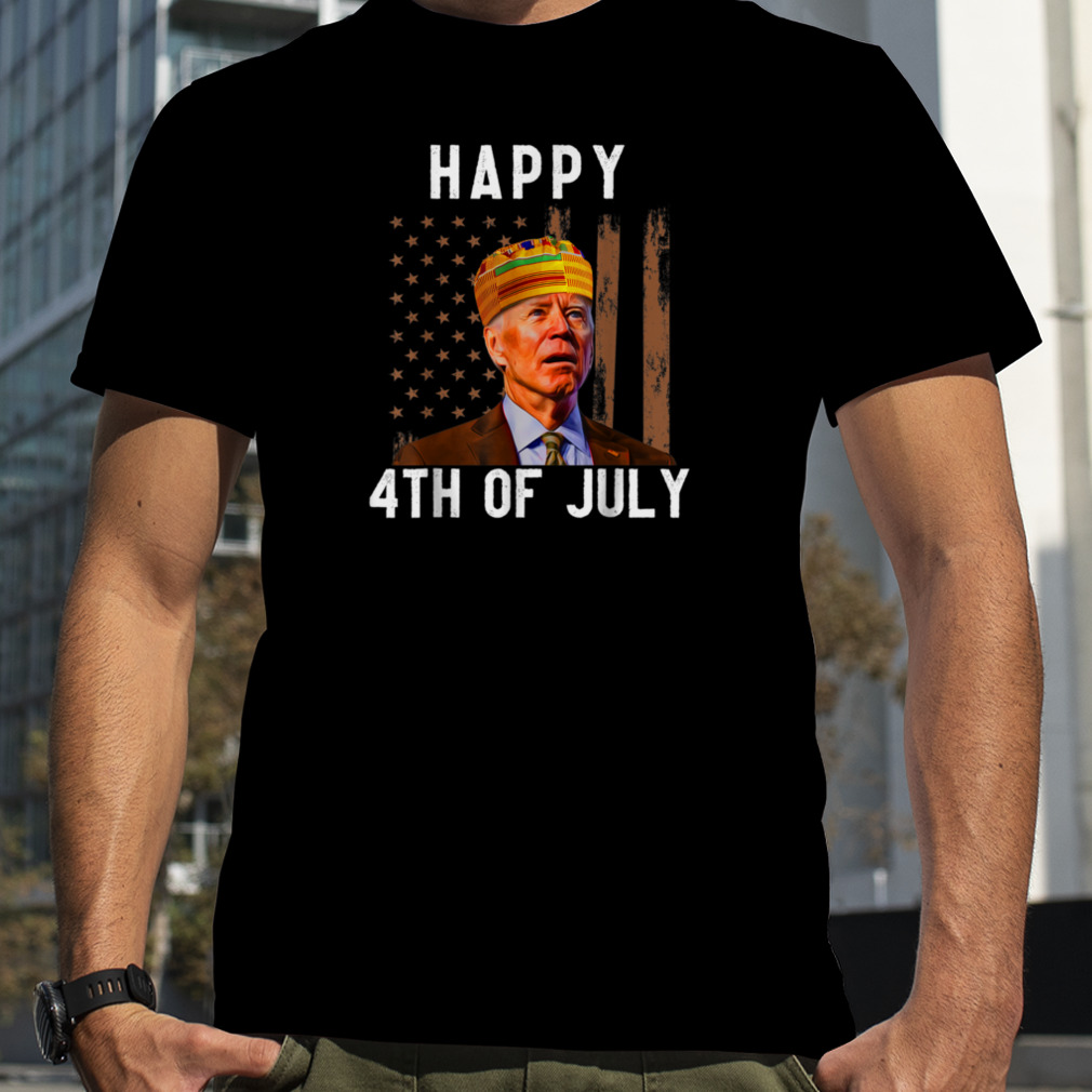 Happy 4th Of July Confused Funny Joe Biden BHM T-Shirt B0BR6DLRJT