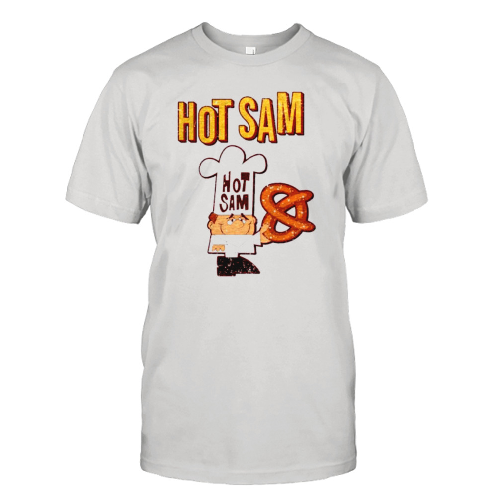 Hot sam pretzels color logo shirt