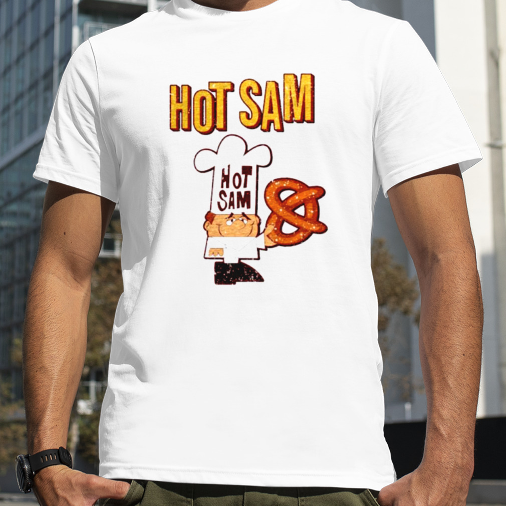 Hot sam pretzels color logo shirt