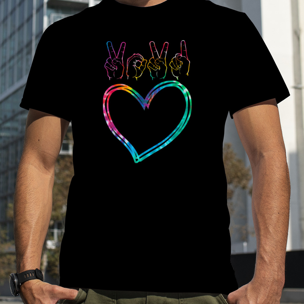 I Love You Heart Hand Sign Valentines Day Tie Dye T-Shirt B0BR4P4JCH