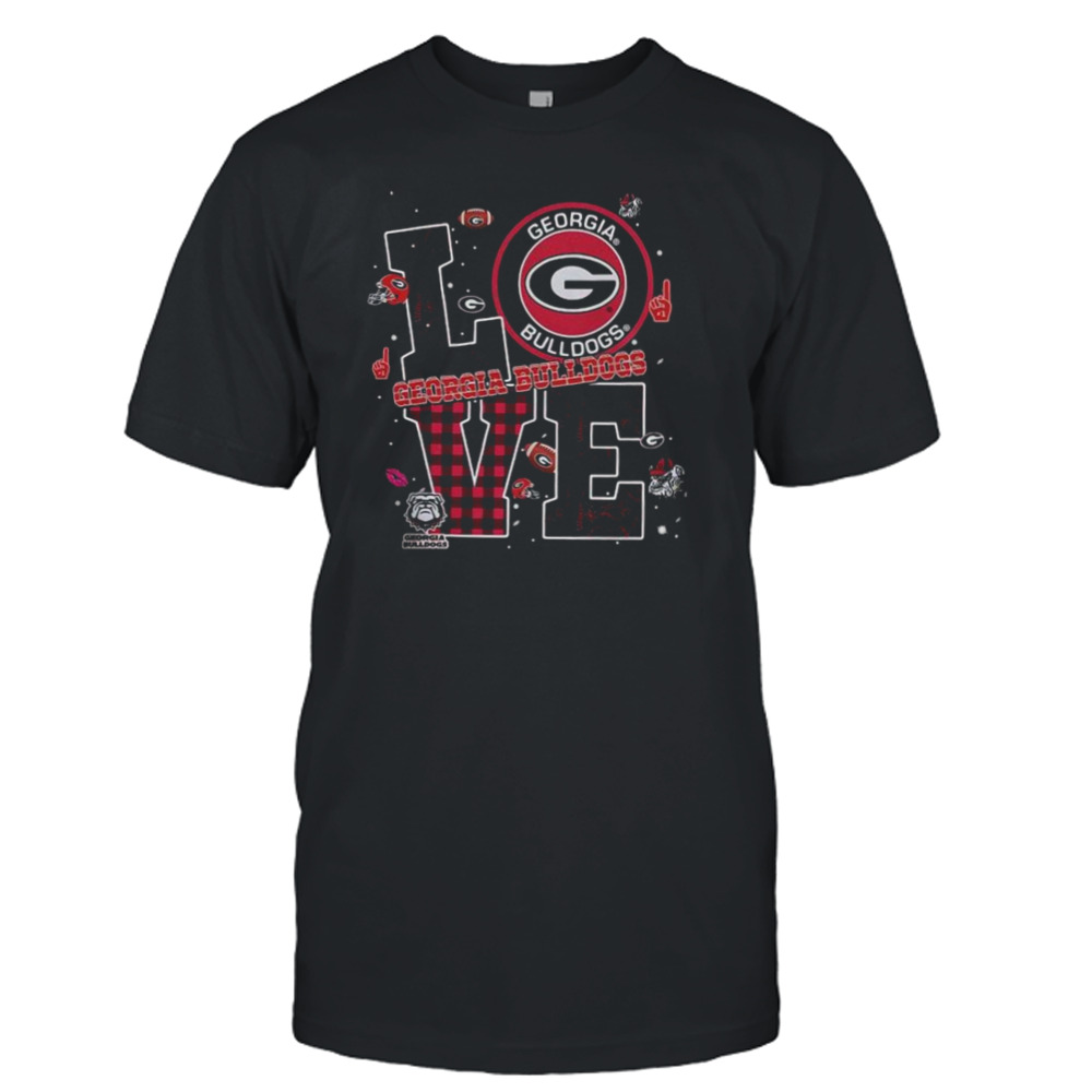 Love Buffalo Plaid Georgia Bulldog Shirt