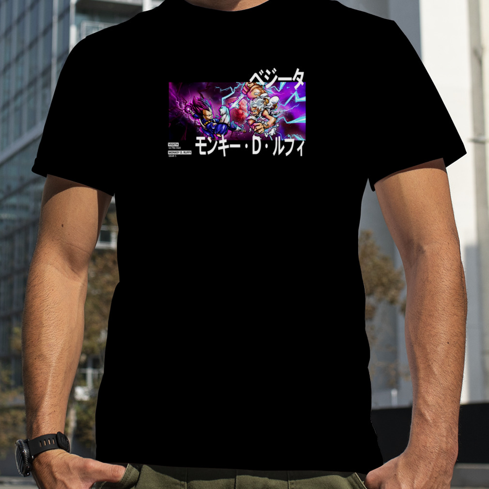 Luffy Gear 5 Vs Vegeta Ultra Ego shirt