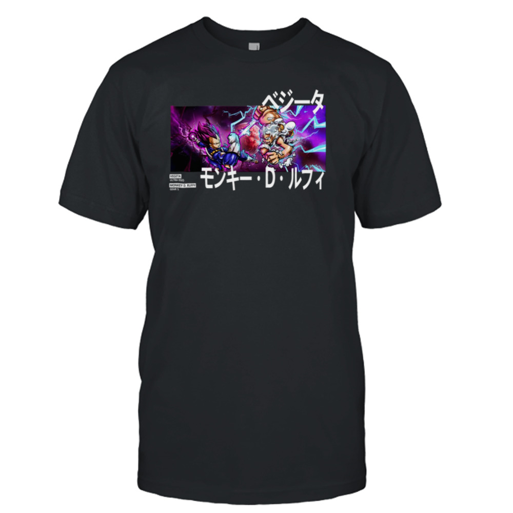 Luffy Gear 5 Vs Vegeta Ultra Ego shirt