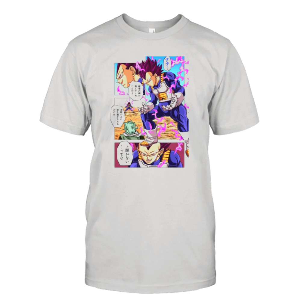 Manga Style Artwork Vegeta Ultra Ego Dragon Ball Dbz shirt