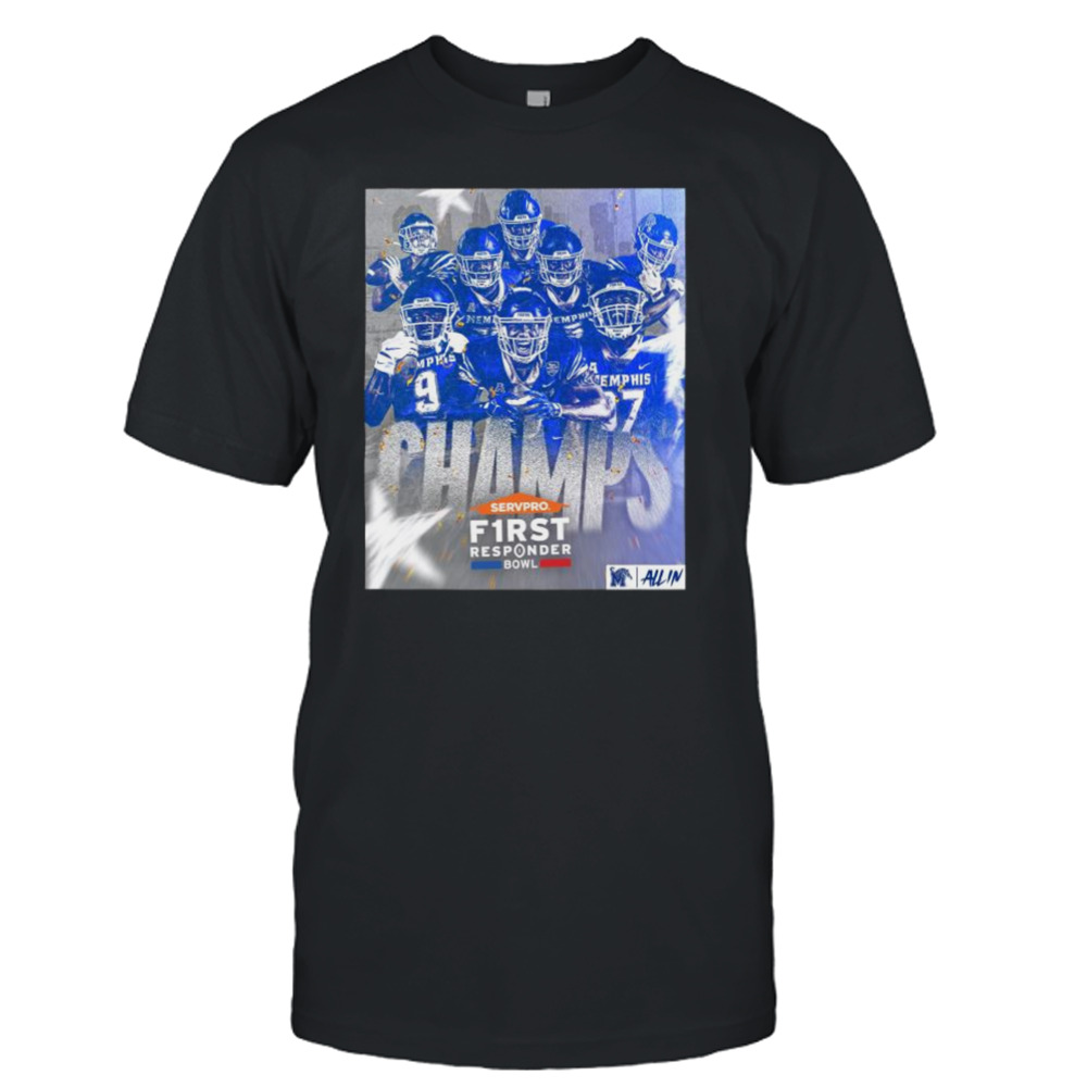 Memphis Tigers Football 2022 Servpro First Responder Bowl Champions Shirt