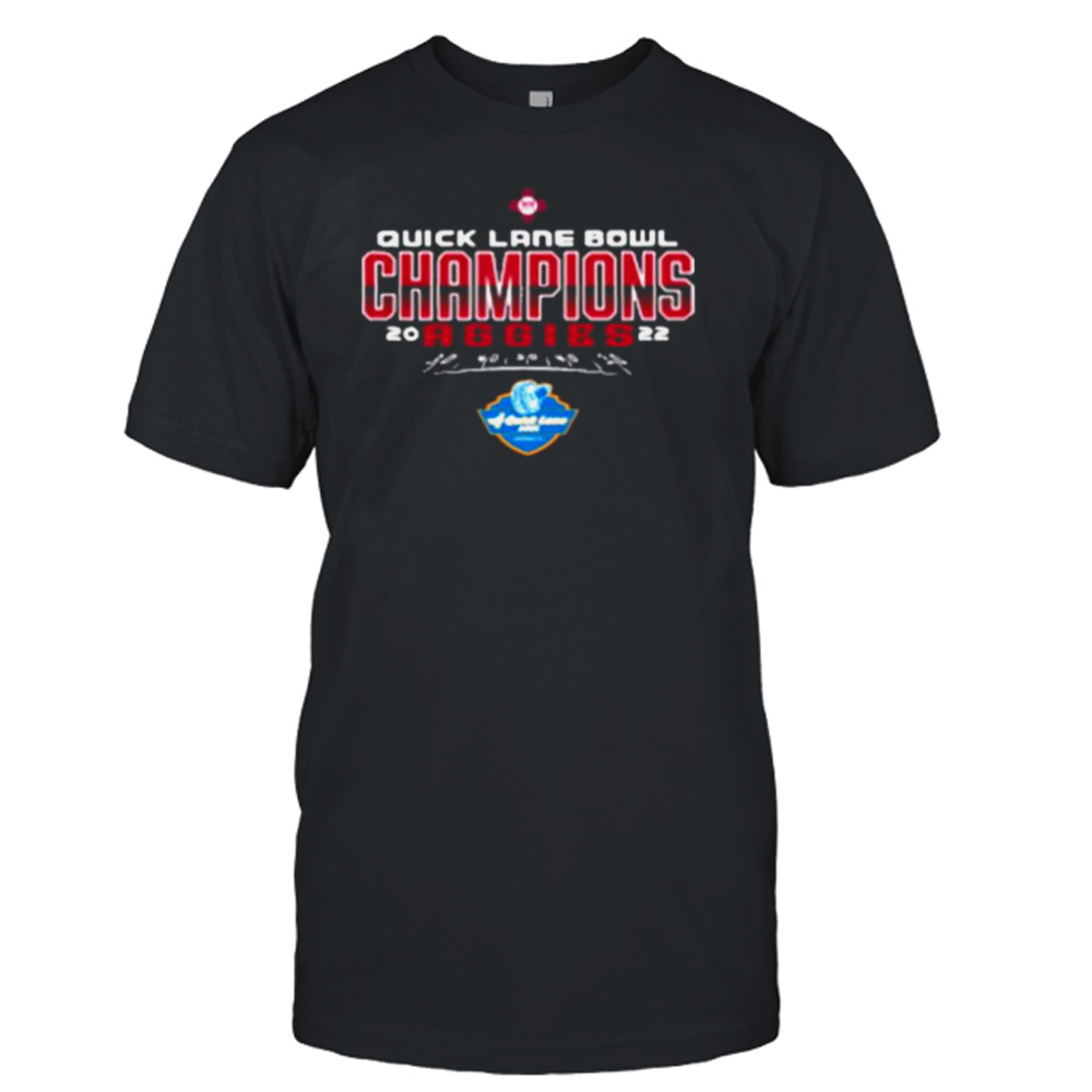 Mexico state ncaa 2022 quick lane bowl champions shirt