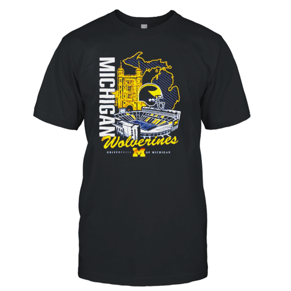 Michigan Wolverine collage University M of Michgan shirt